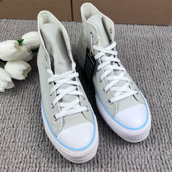 NEW Womens Size 8.5 Custom Converse High Top Platform Zebra Print Glitter Shoe - Picture 4 of 10